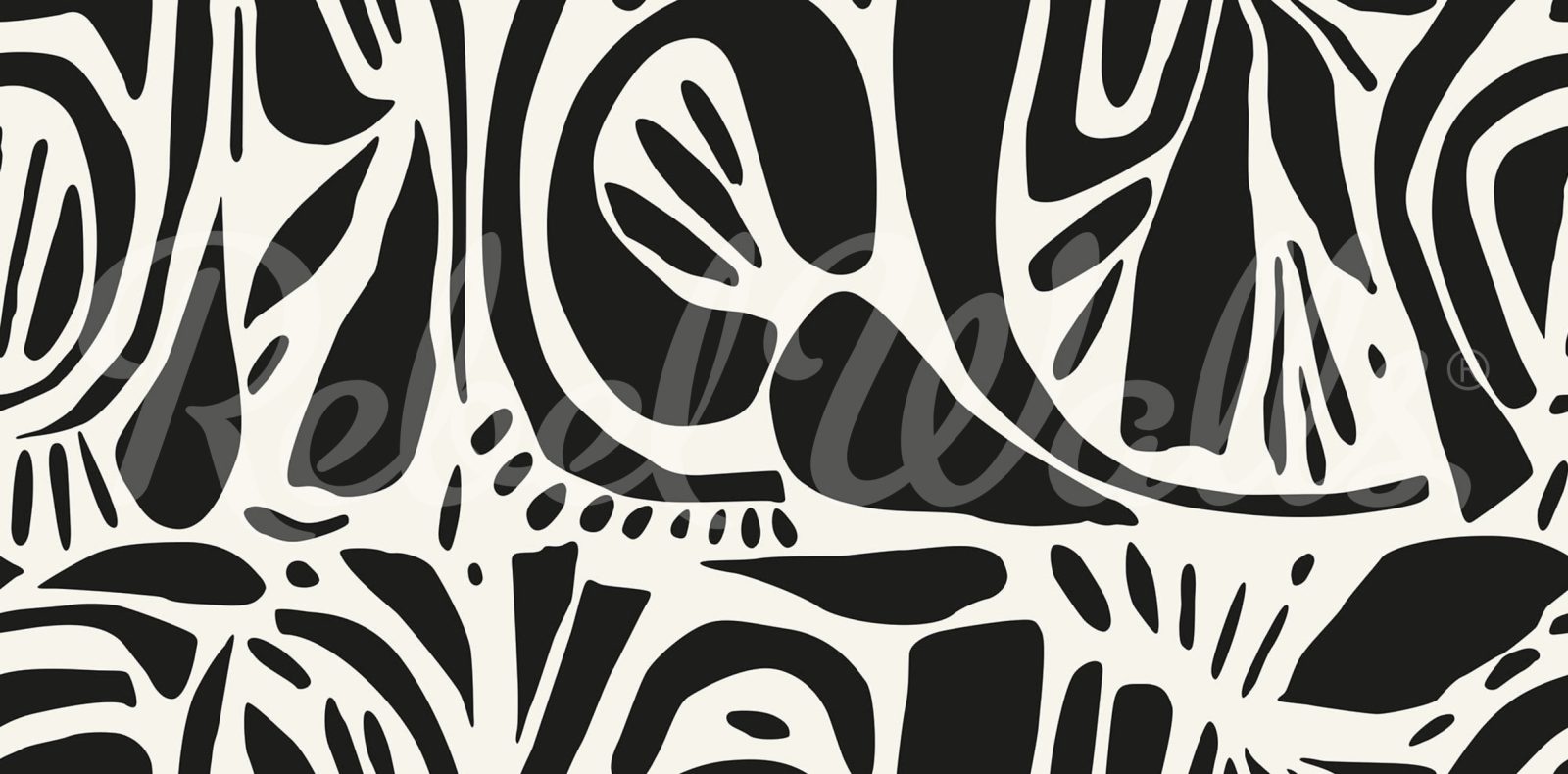 Abstract Forms, Black & White, Rebel Walls