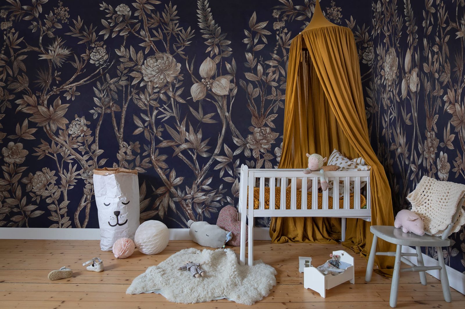Silk Floral, Blue, Rebel Walls 2