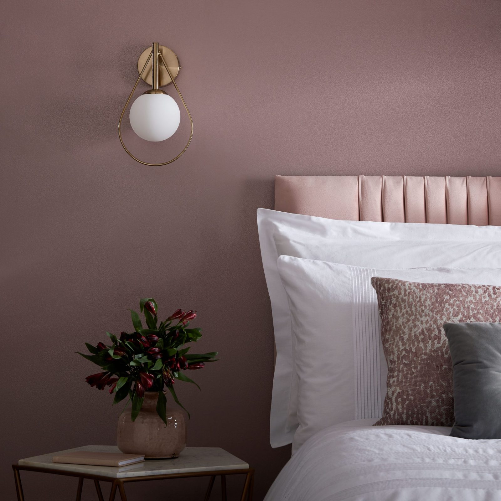 Emile, Rose Pink Luxury Crackle, 1838 Wallcoverings, 5.3mp / rola 2