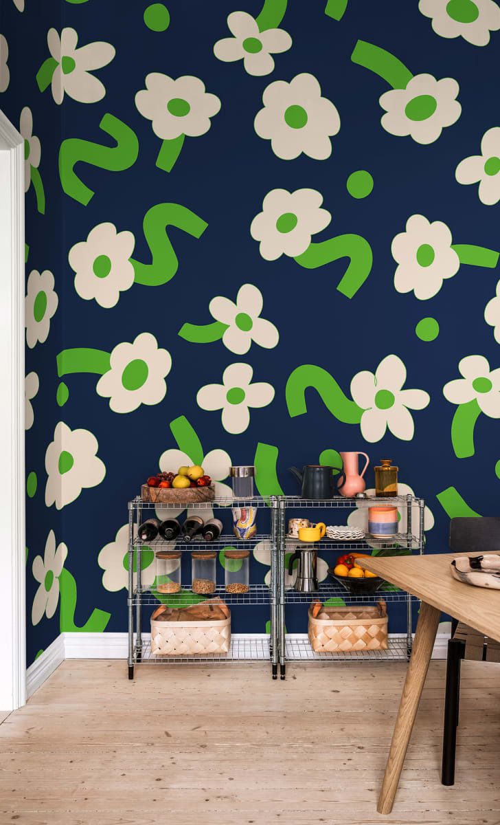 Dancing Flowers, Green, Rebel Walls 2