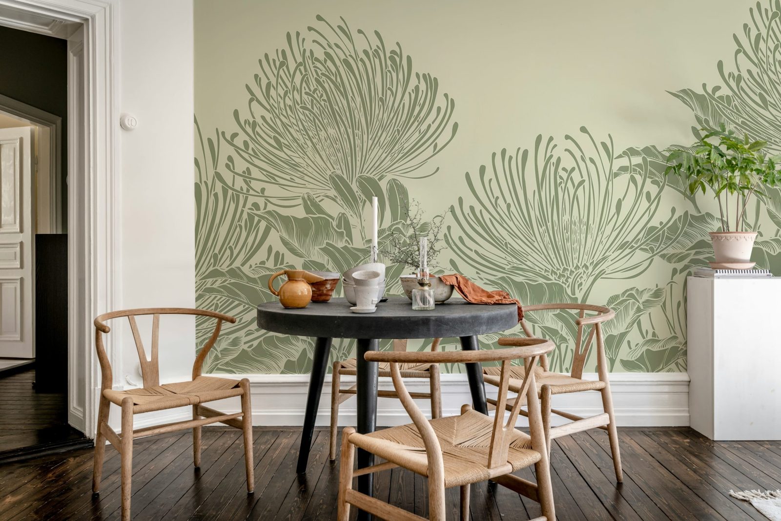 Protea Bloom, Soft Green, Rebel Walls 2