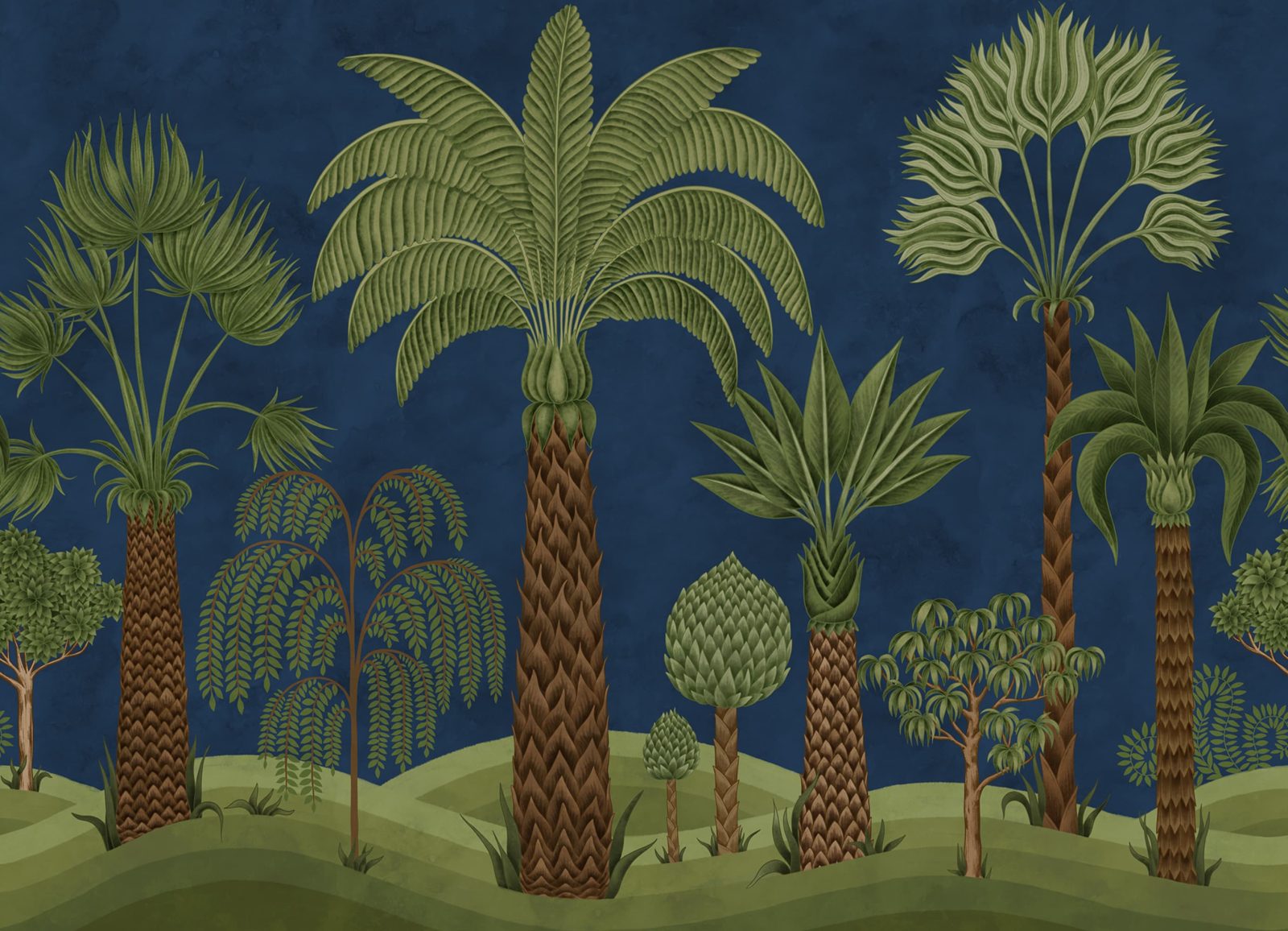 Botanical Bliss, Dark Blue, Rebel Walls