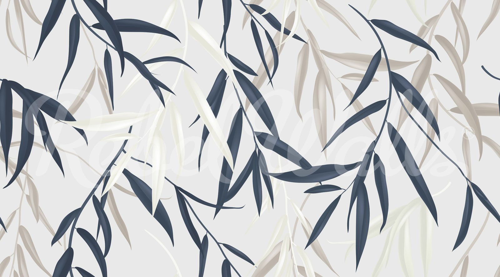 Bamboo Jungle, Blue, Rebel Walls