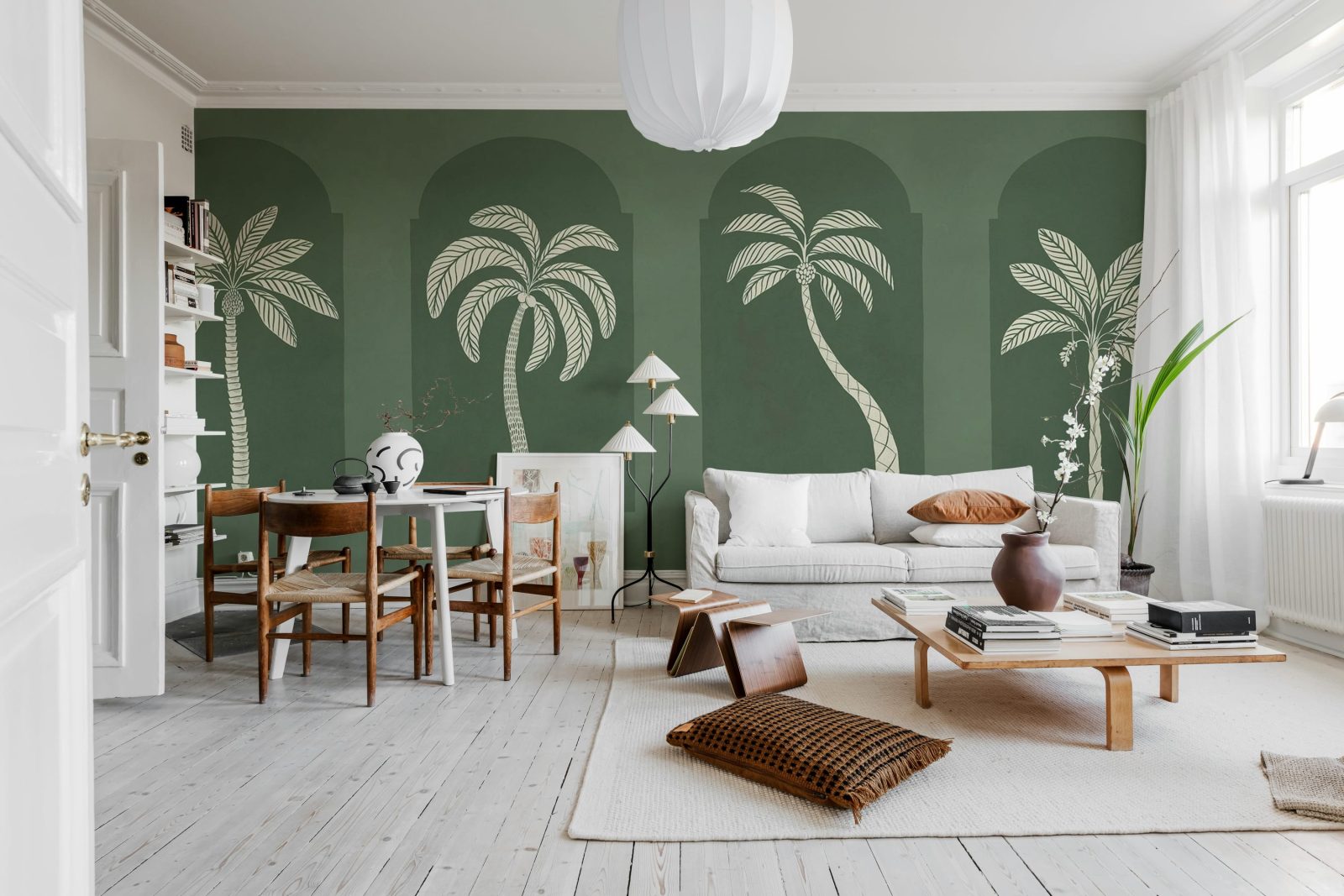 Palm Arches, Green, Rebel Walls 2