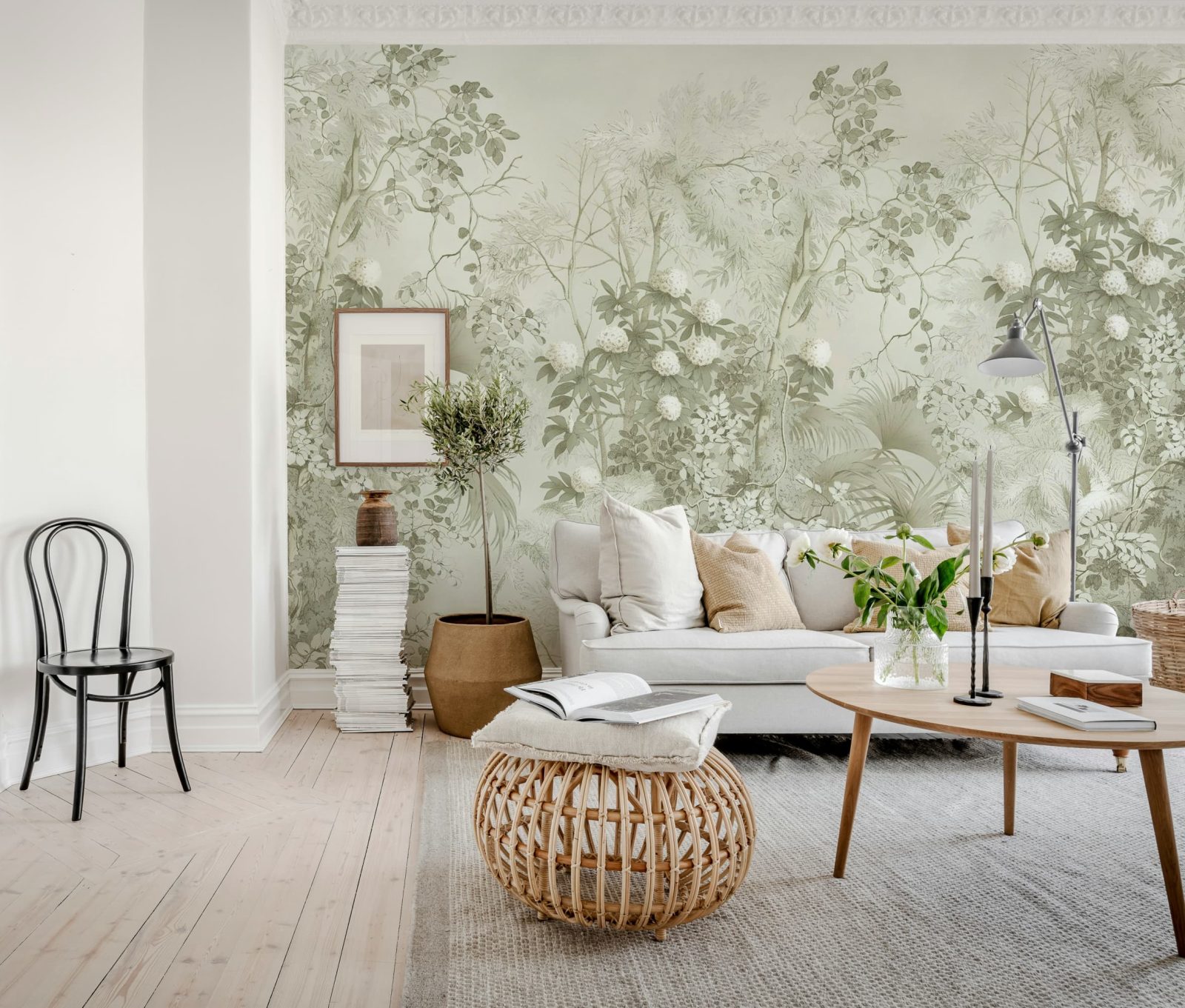 Tropical Bush, Beige, Rebel Walls 3