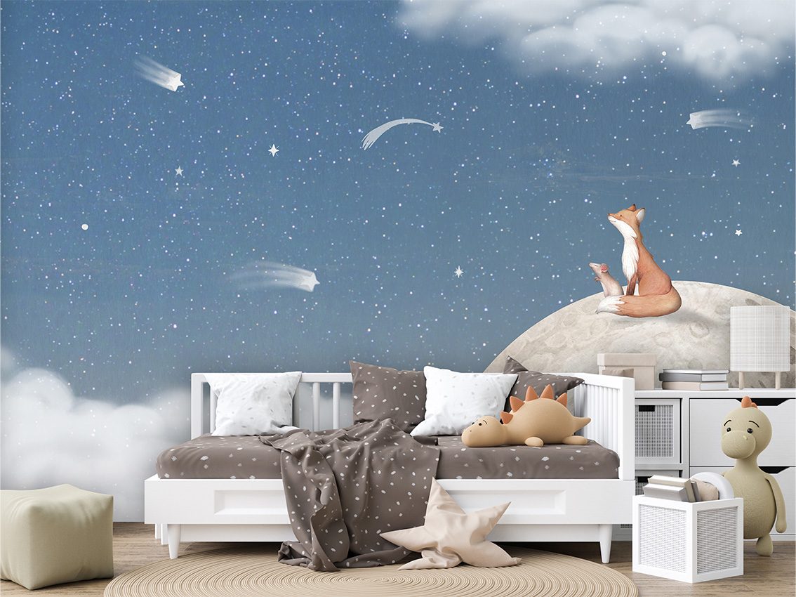 Fox on the Moon - Blue, Oliver Robins 2