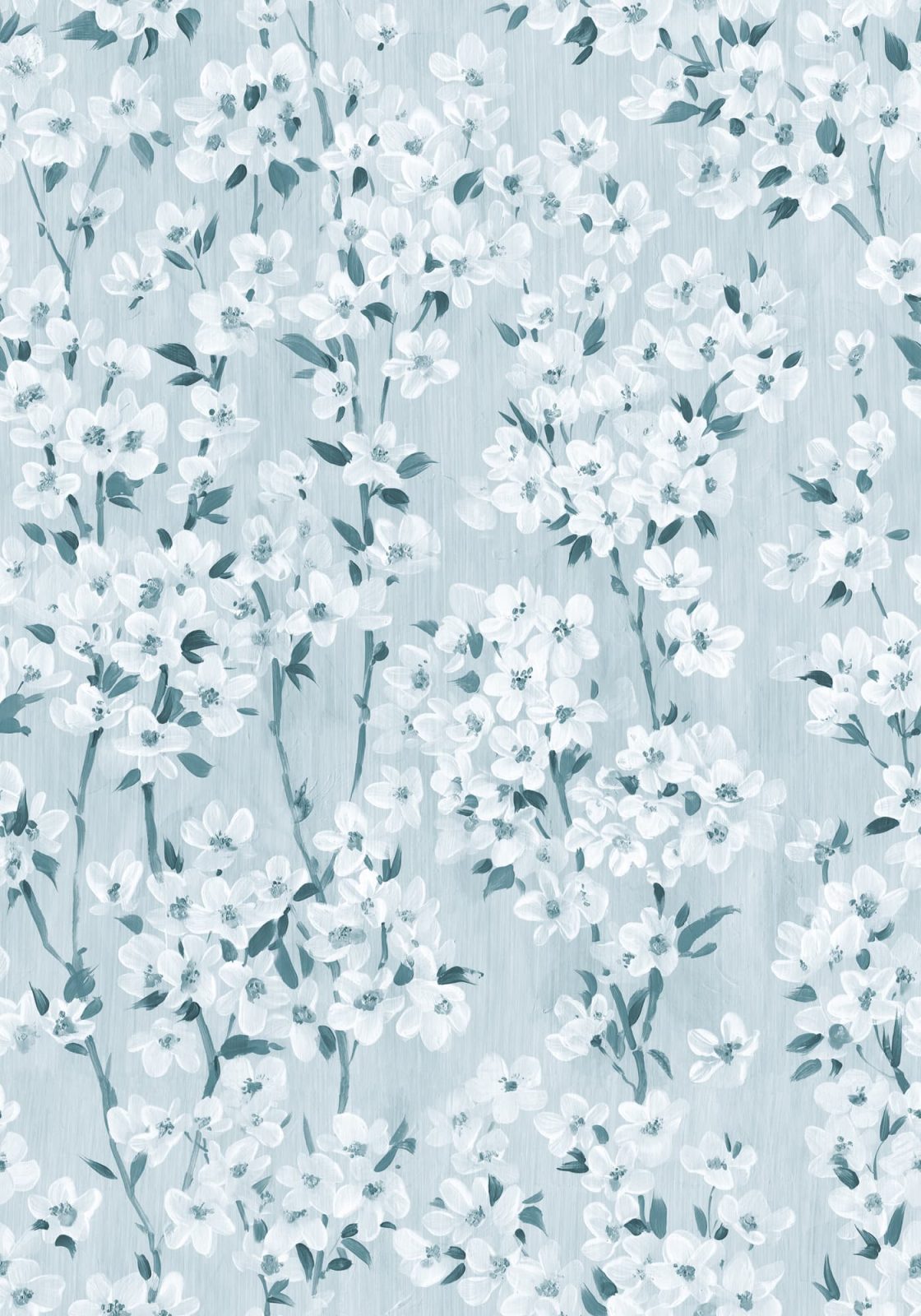 Cherry Blossom Tree, Blue, Rebel Walls