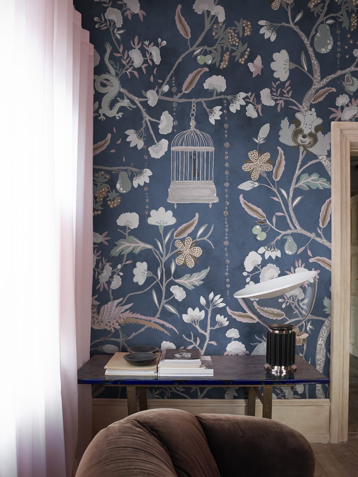 Mystic Garden, Dark Blue, Rebel Walls 3