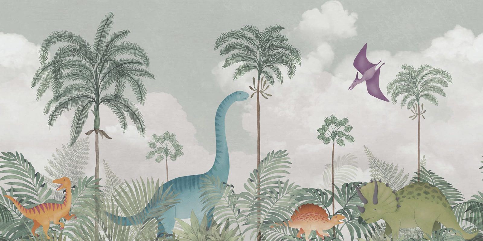 Dinosaur World, Light Green, Rebel Walls
