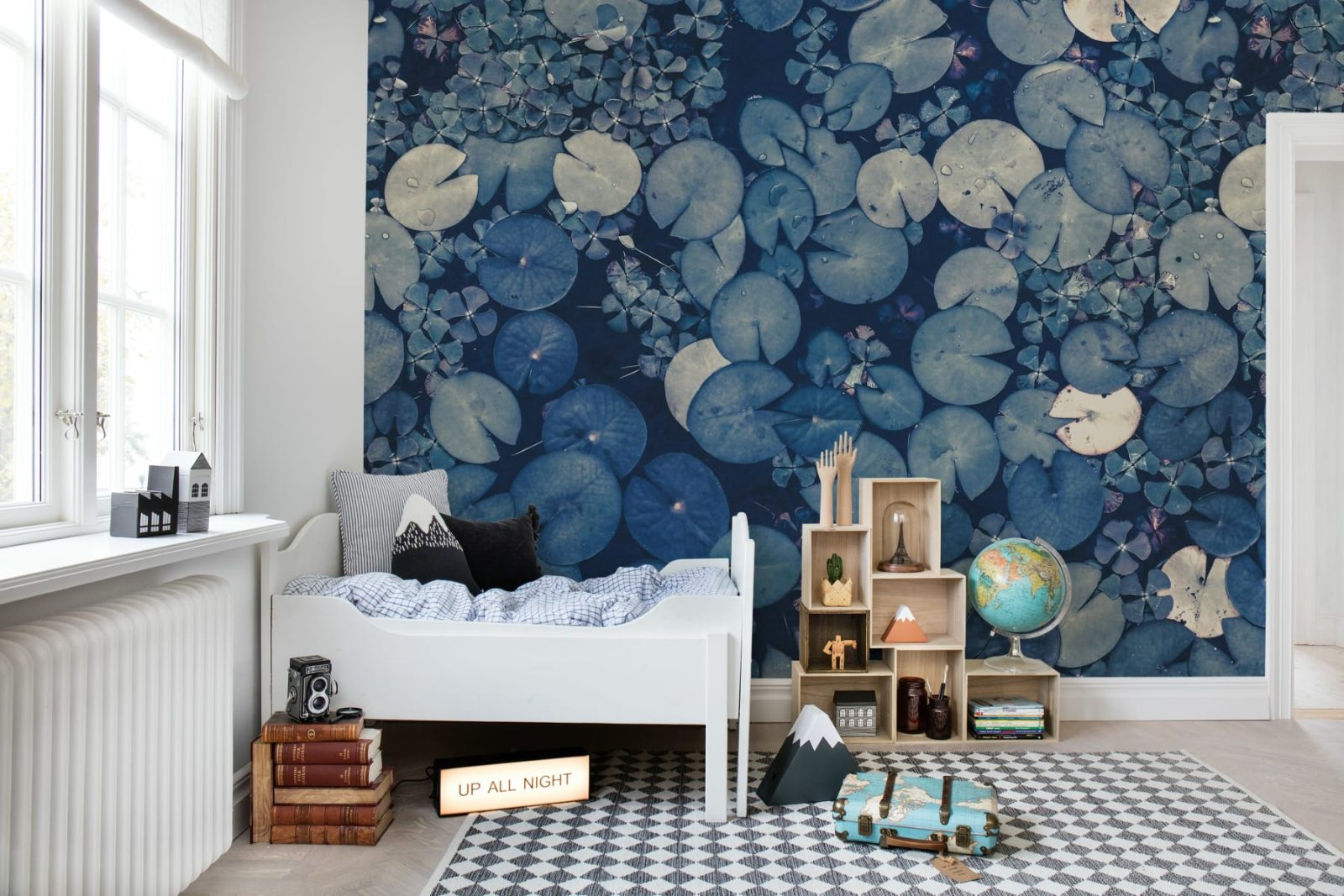 Water Lilies, Blue, Rebel Walls 3