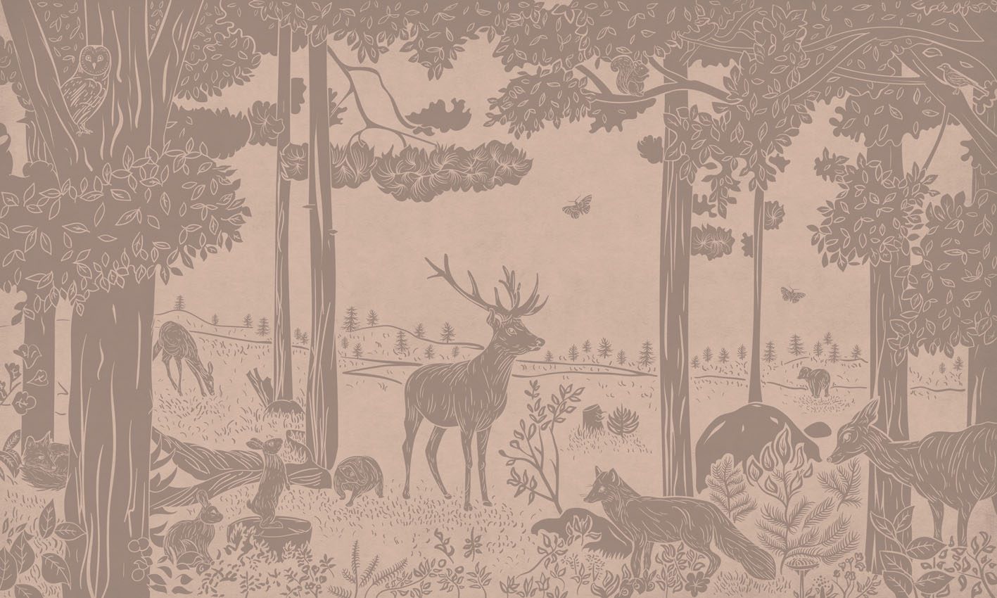 Monochrome Forest - Pink Vintage, Kikki Belle