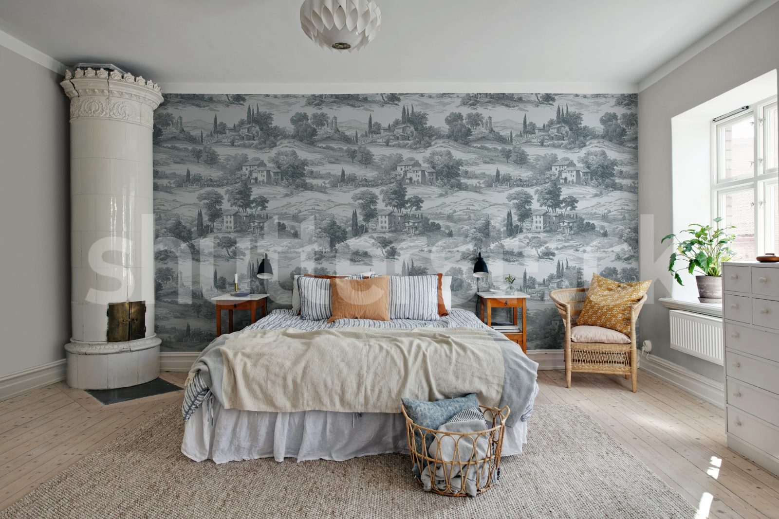 Countryside Toile, Oxford Blue, Rebel Walls 2