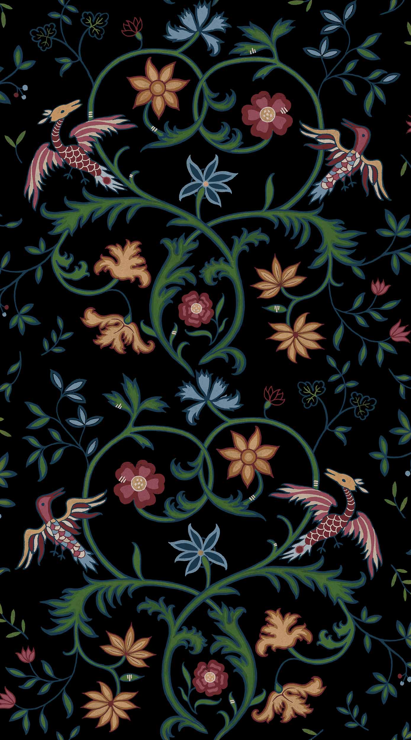 Antwerp Damask, Onyx, Coordonne, 5mp / rola