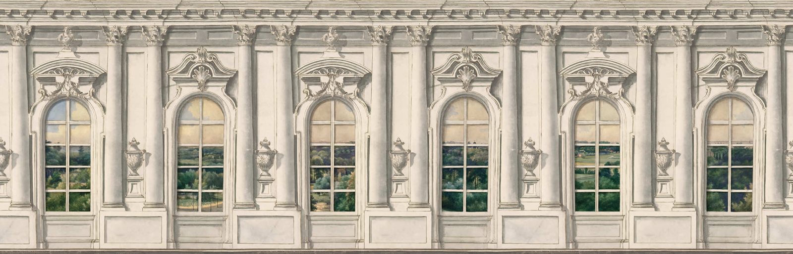 Ballroom Windows, Vintage, Rebel Walls