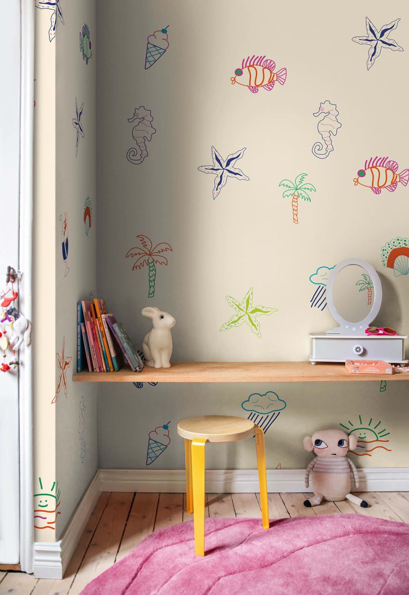 Summer Lo-Fi, Beige, Rebel Walls 3