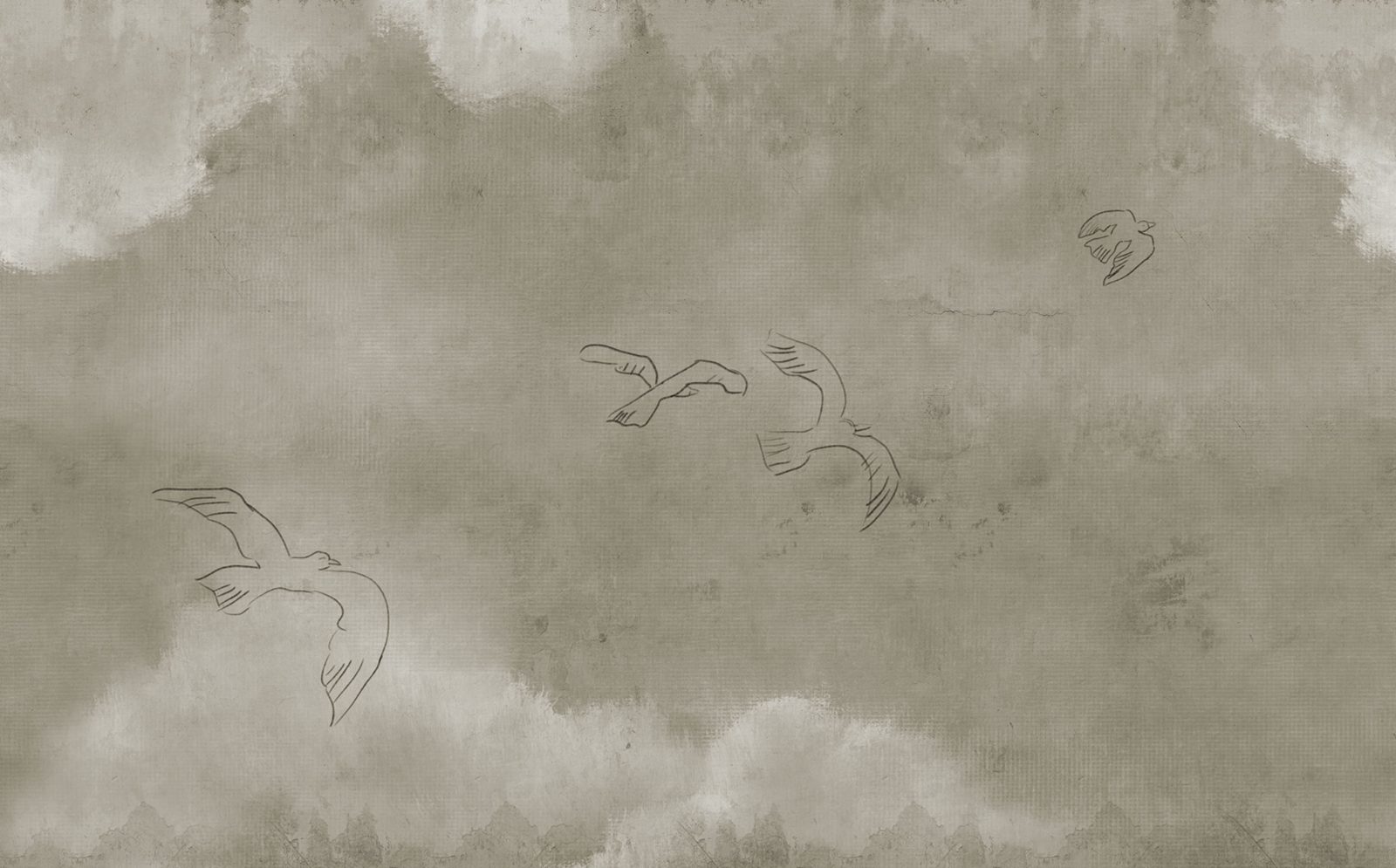 Wings Over Horizon, Beige, Rebel Walls