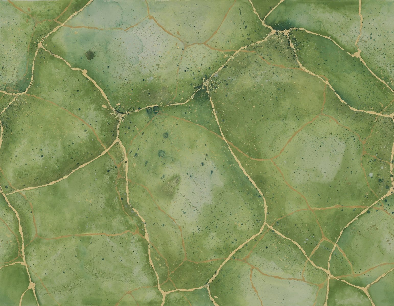 Marble Watercolor, Green, Rebel Walls