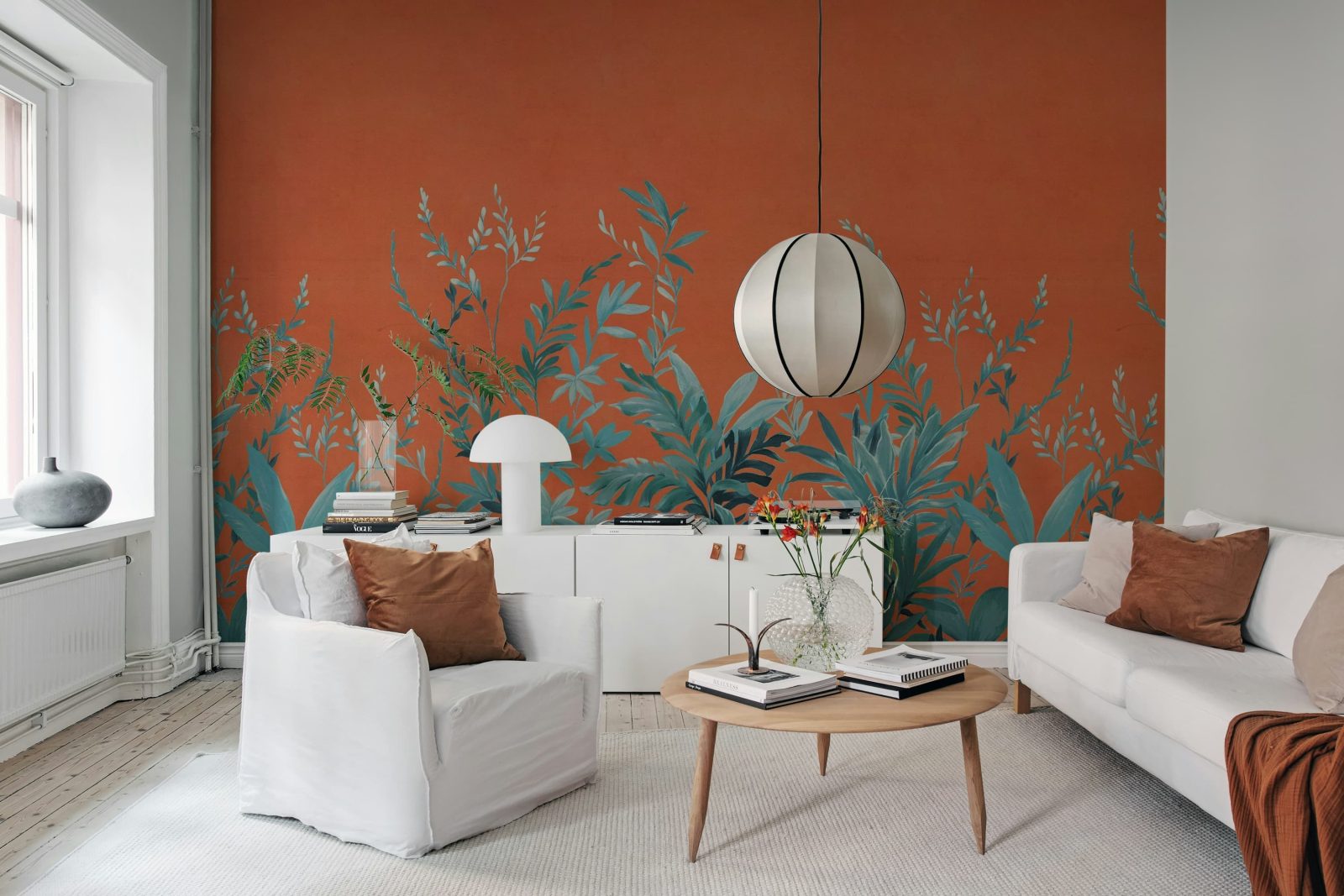 Jungle Meadow, Orange, Rebel Walls 2