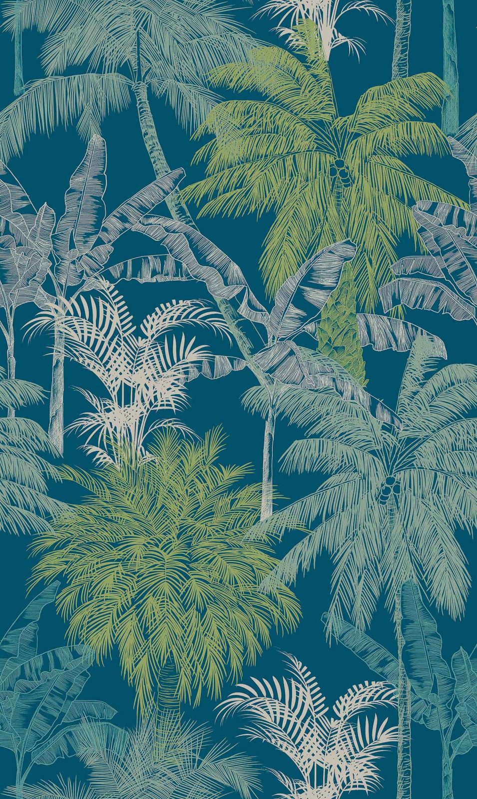 Palms, Turquesa, Coordonne, 5mp / rola