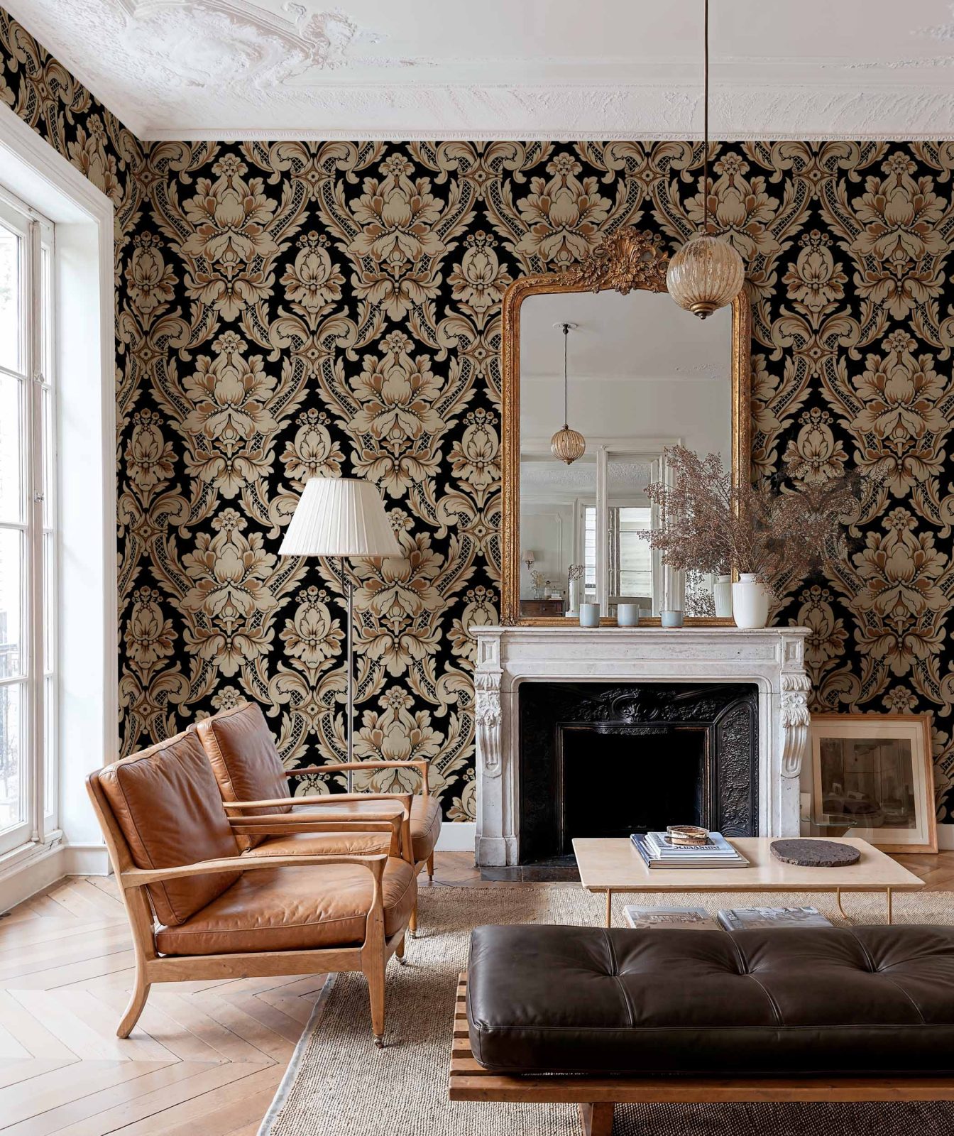 Venetian Damask, Onyx, Coordonne, 5mp / rola 2