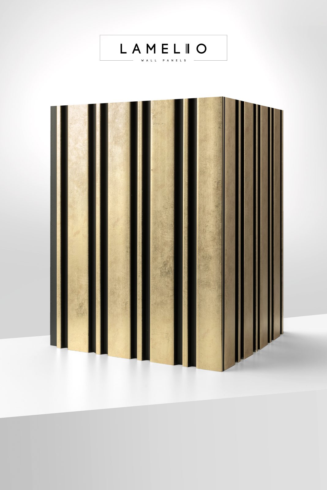 Riflaj decorativ 3D Milo, Auriu, 270x11.6cm, Lamelio 4