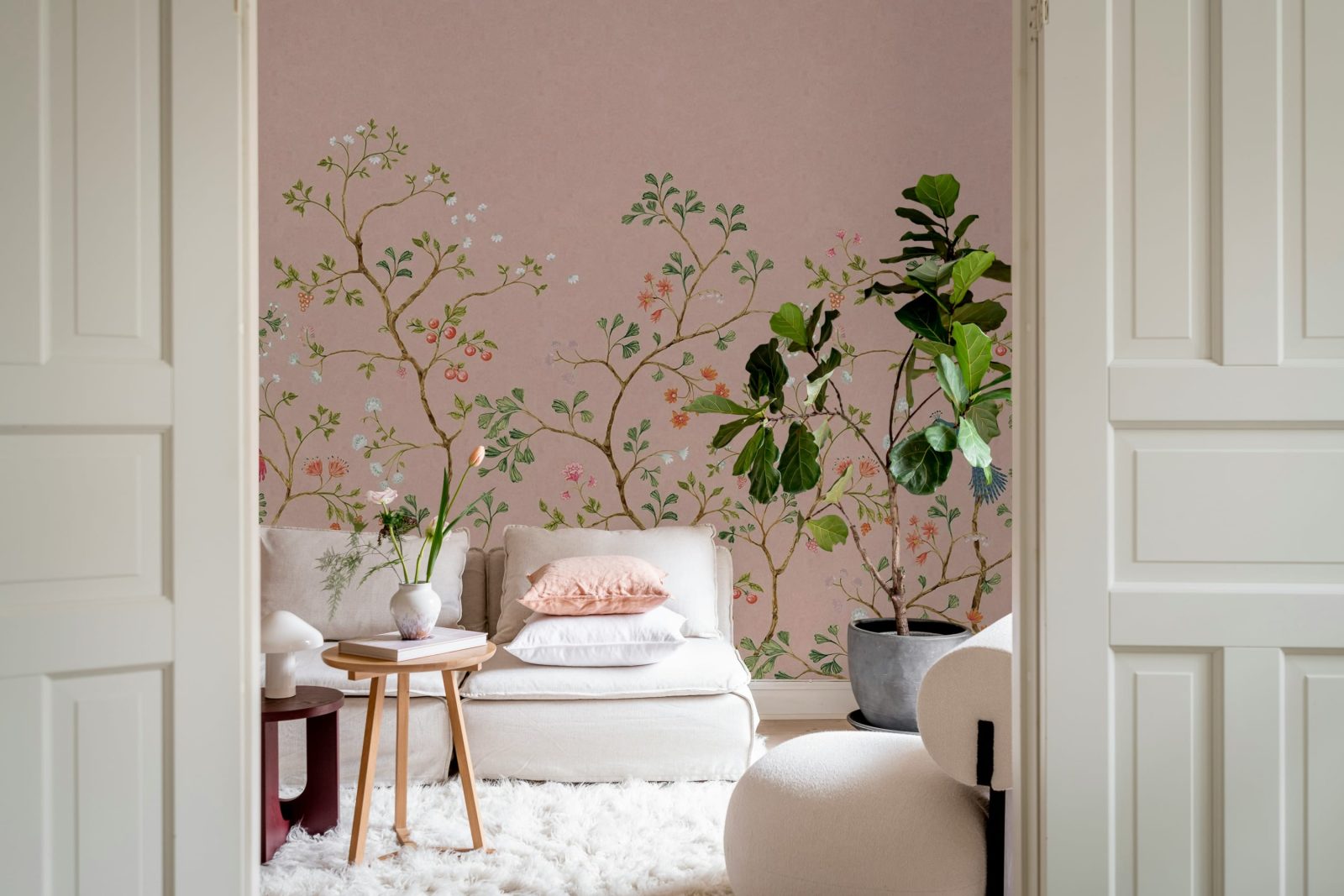 Songbird Mural, Pink, Rebel Walls 3