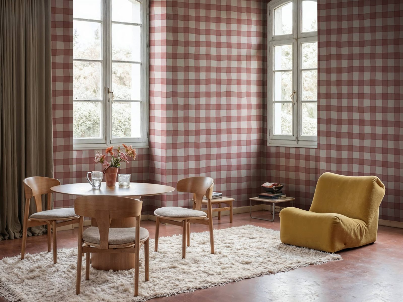 Gingham, Red, Rebel Walls 2
