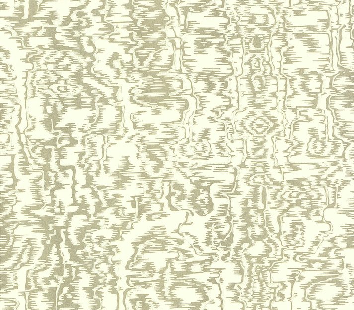 Avington, Soft Gold Luxury Moire, 1838 Wallcoverings, 5.3mp / rola
