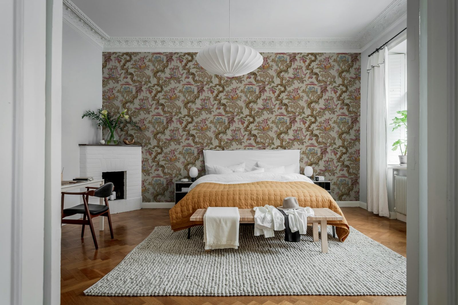 Dragon Tree Bloom, Beige, Rebel Walls 3