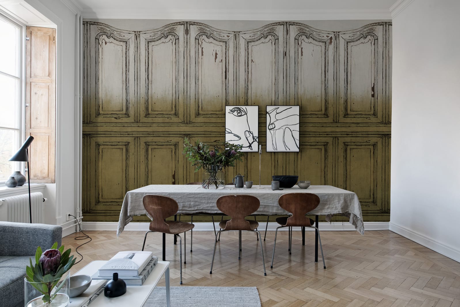 Parisian Panels, Dip Dye Yellow, Rebel Walls 3