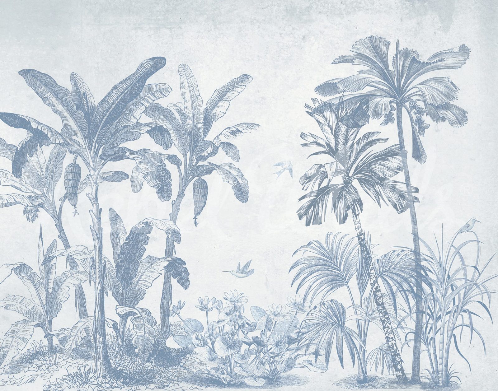 Misty Jungle, Light Blue, Rebel Walls