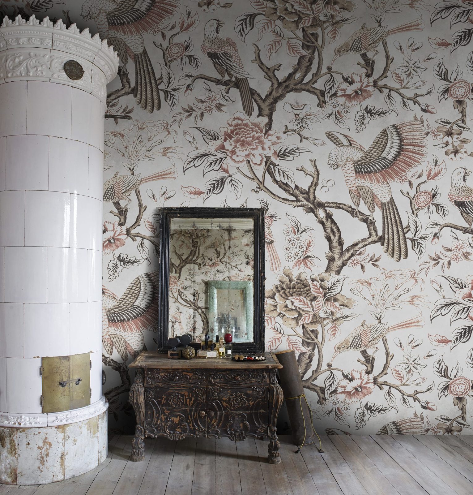 Wings in Bloom, Beige, Rebel Walls 3