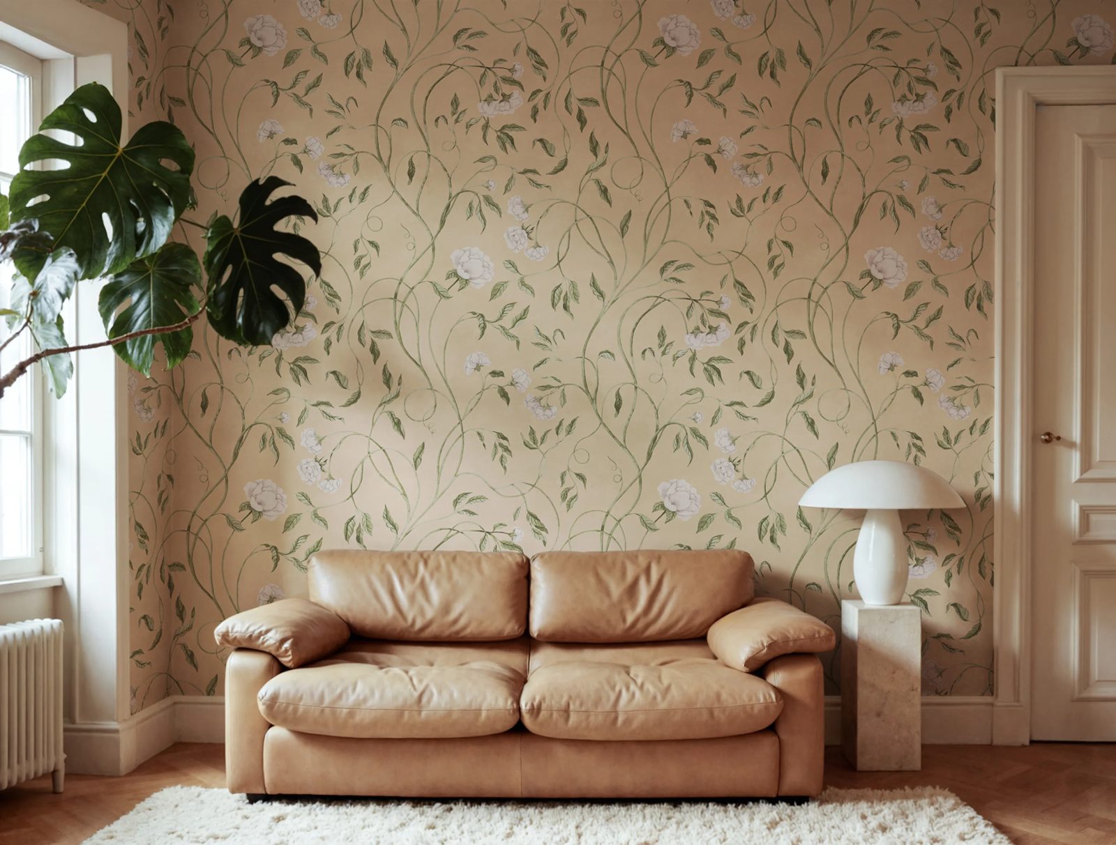 Peony Bloom, Peach, Rebel Walls 2