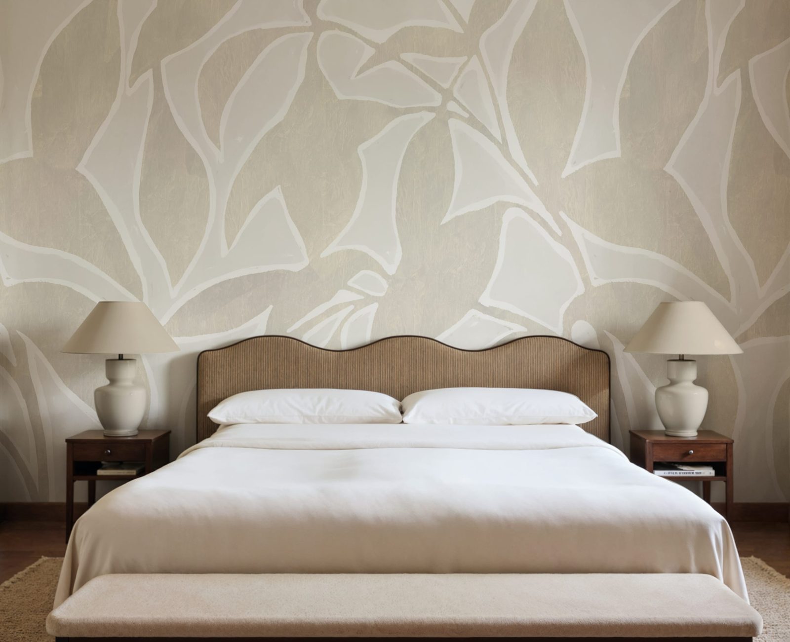 Leaf Silhouette, Beige, Rebel Walls 3