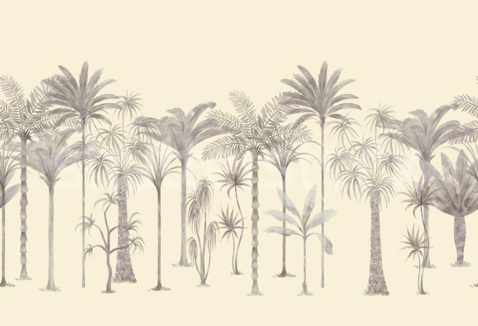 Playful Palms, Yellow, Rebel Walls