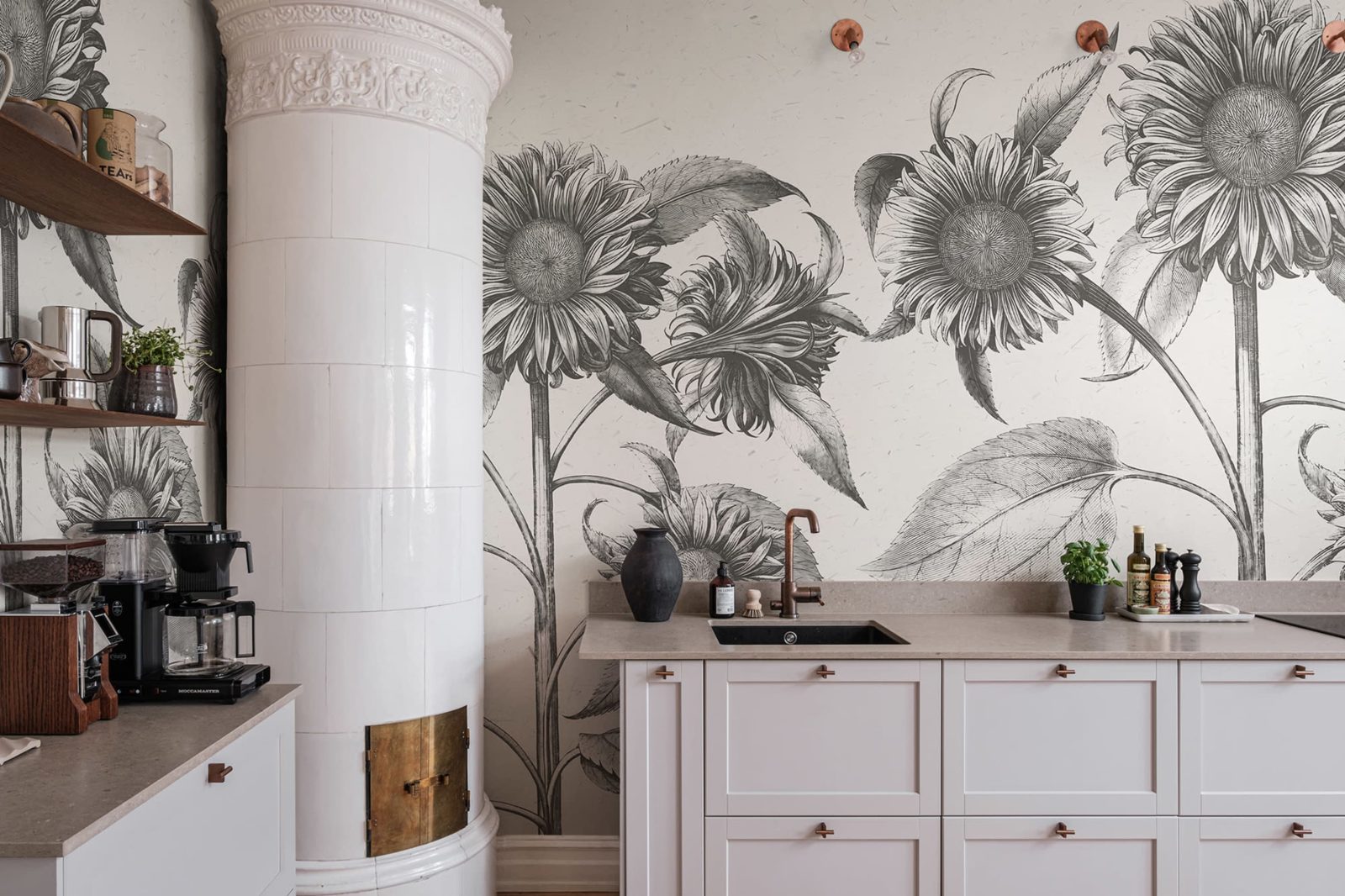 Sunflower, Beige, Rebel Walls 3