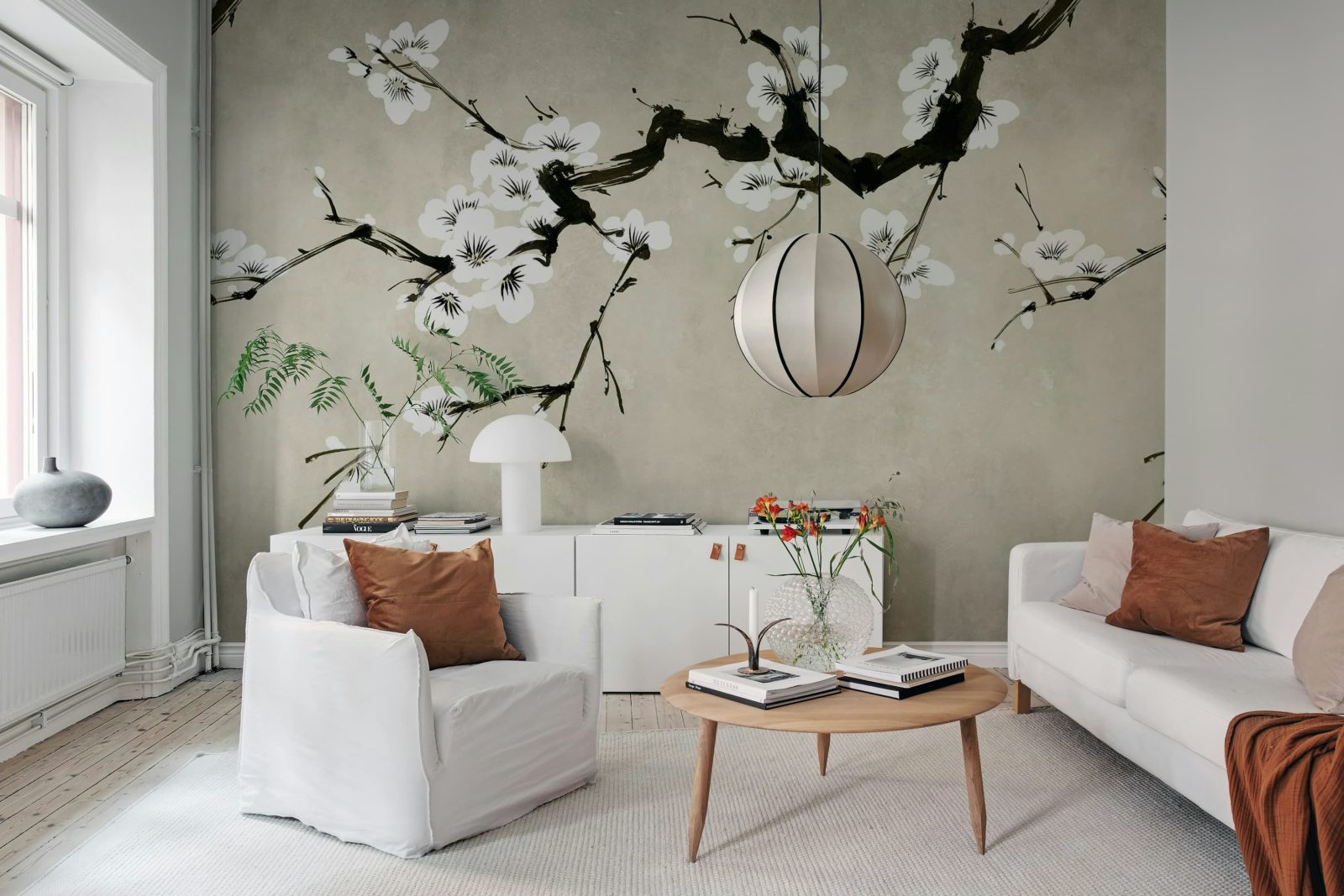 Blush of Spring, White, Rebel Walls 3