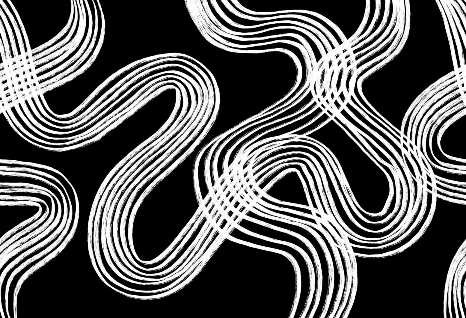 Ink Stripes, Black, Rebel Walls