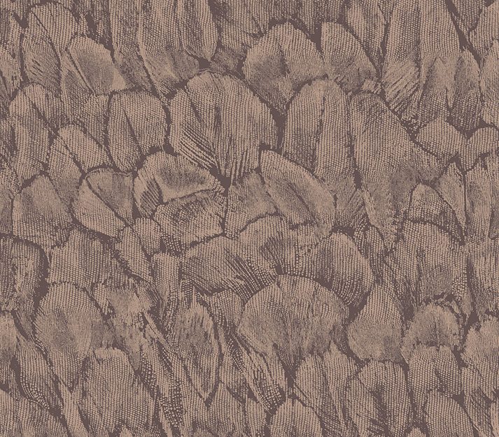 Tranquil, Beach Copper Luxury Feather, 1838 Wallcoverings, 5.3mp / rola