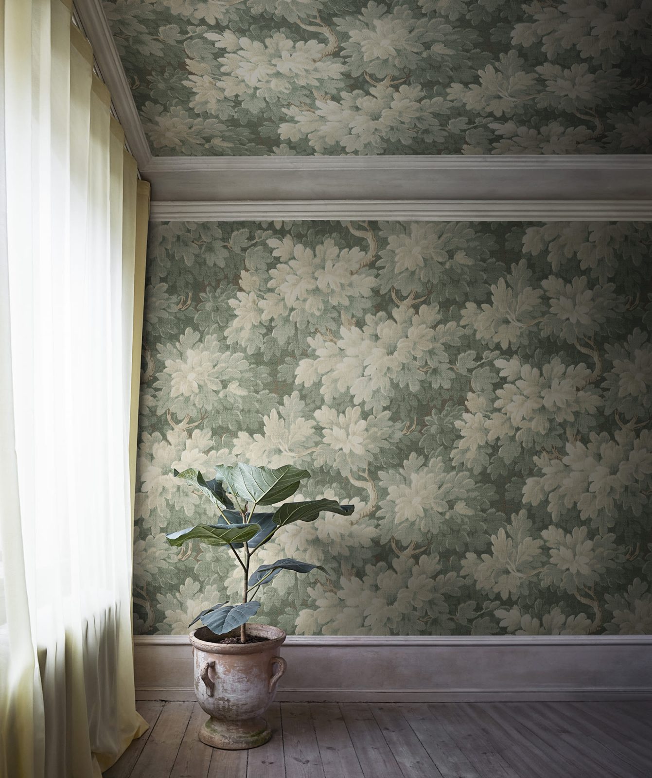 Vintage Foliage, Light Green, Rebel Walls 2