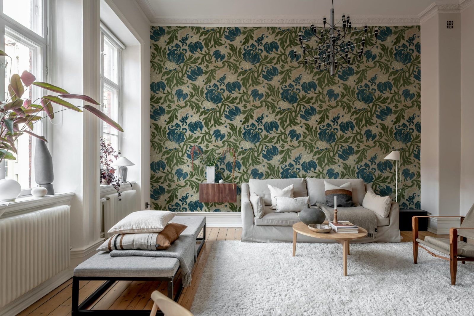 Midnight Peony, Beige, Rebel Walls 3