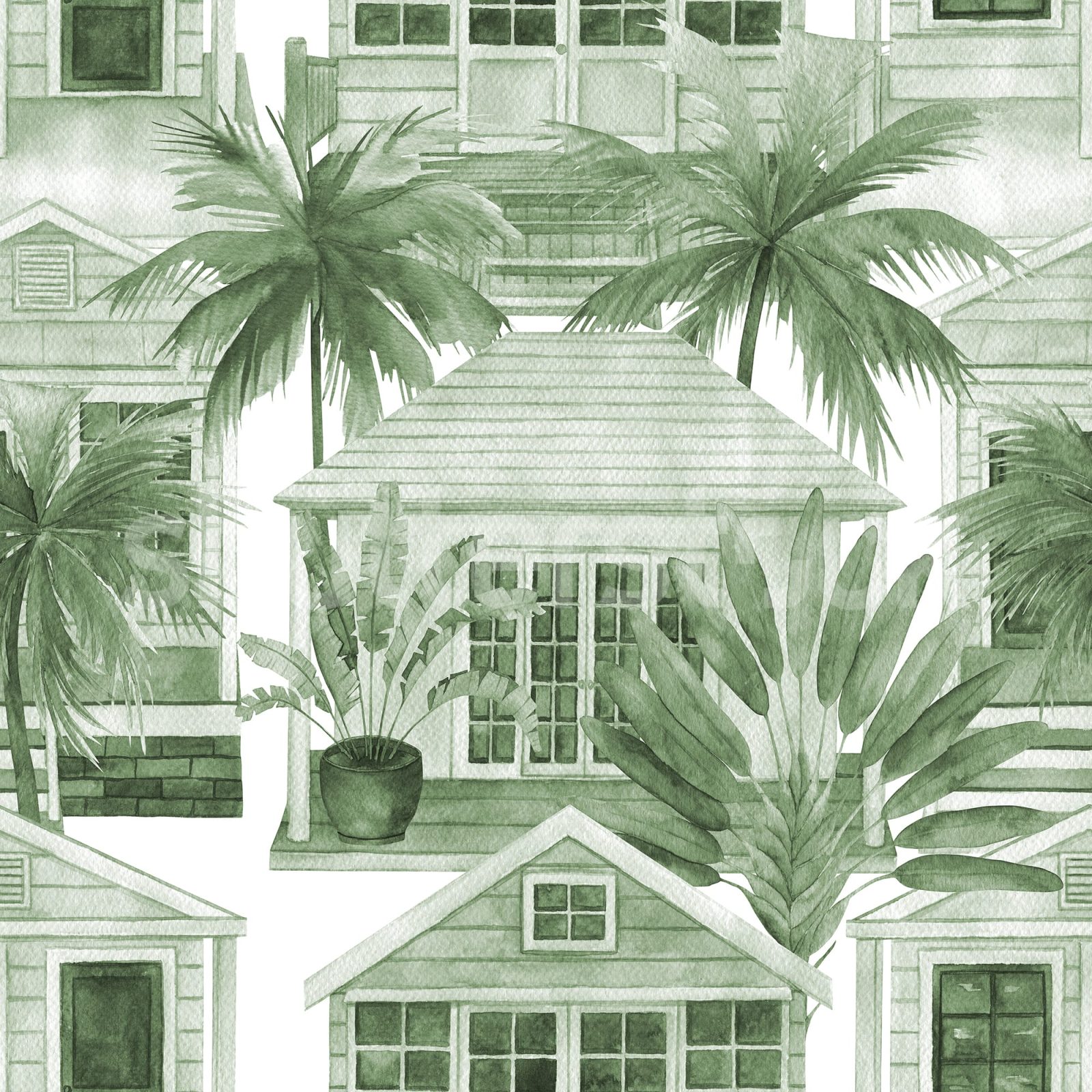 Palm Residence, Green, Rebel Walls