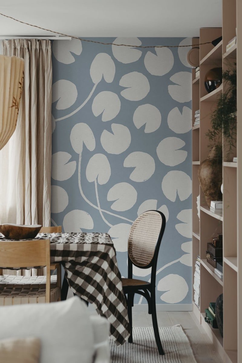 Water Lilies, Blue, Rebel Walls 3