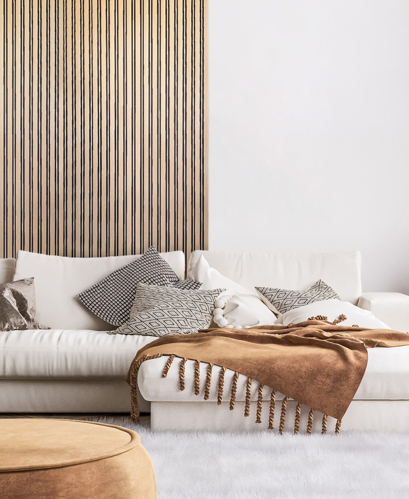 Riflaj decorativ 3D Milo, Oak Sonoma, 270x11.6cm, Lamelio 2
