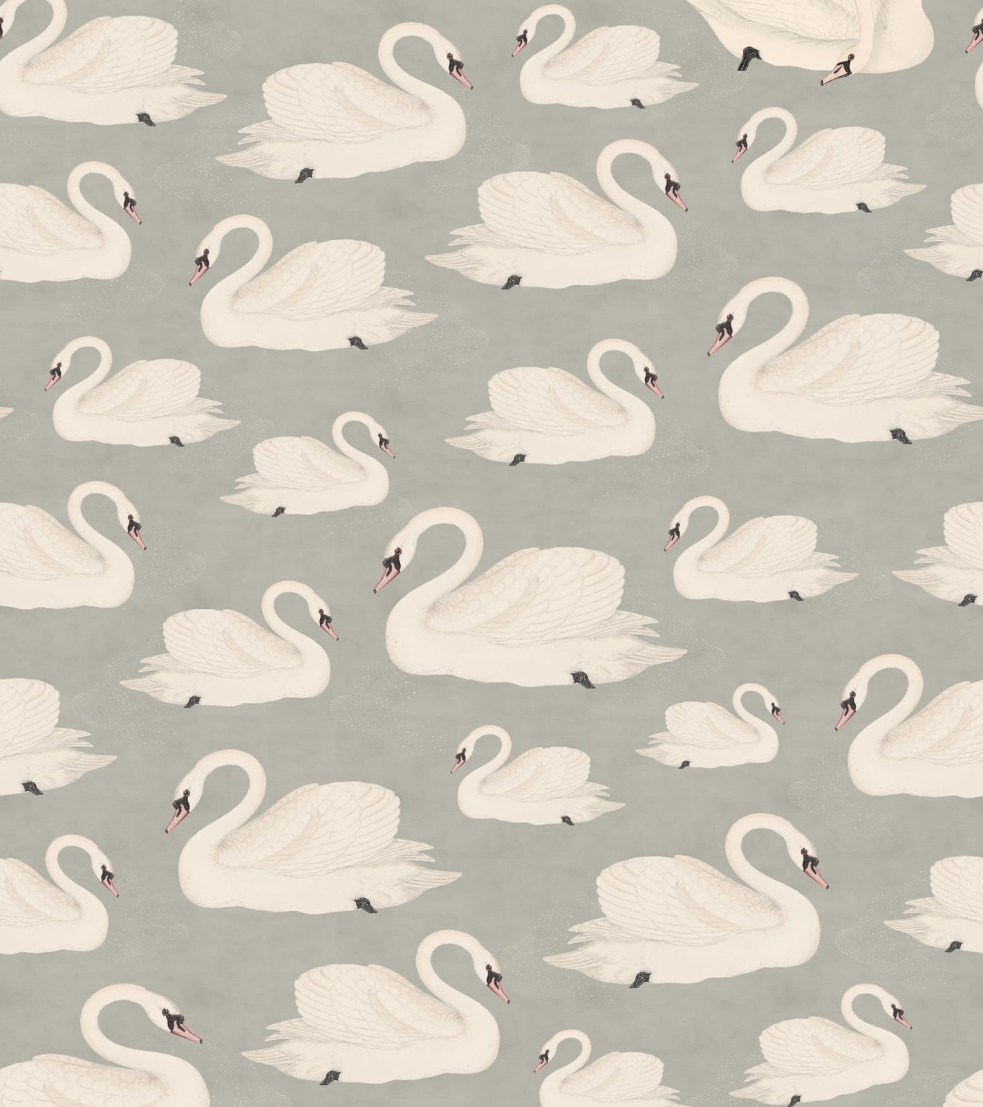 Whooper Swan, Soft Blue, Rebel Walls