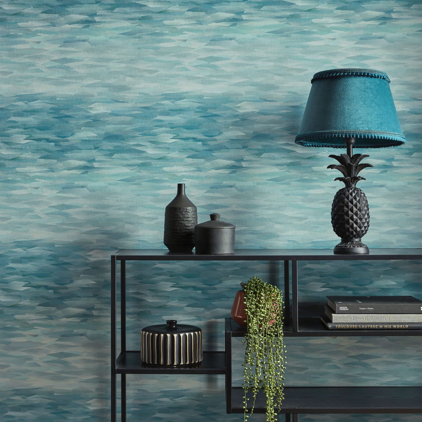Prism, Mineral Green Luxury Geometric, 1838 Wallcoverings, 5.3mp / rola 2