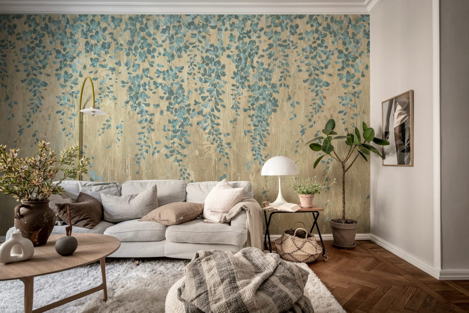 Draped Blossoms, Blue, Rebel Walls 2