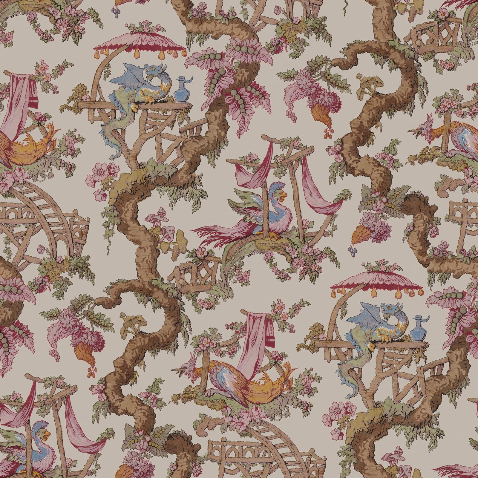 Dragon Tree Bloom, Beige, Rebel Walls