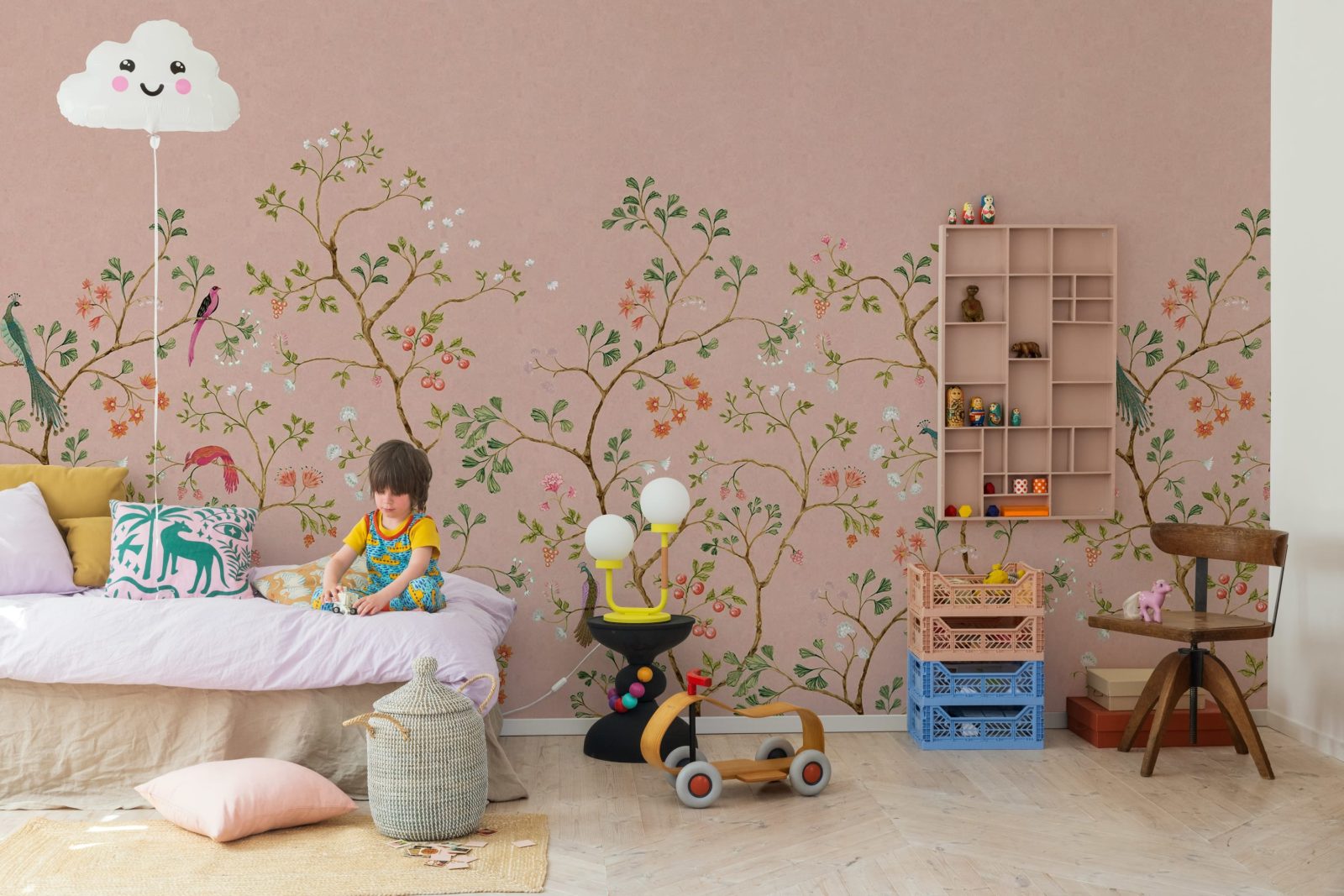 Songbird Mural, Pink, Rebel Walls 2