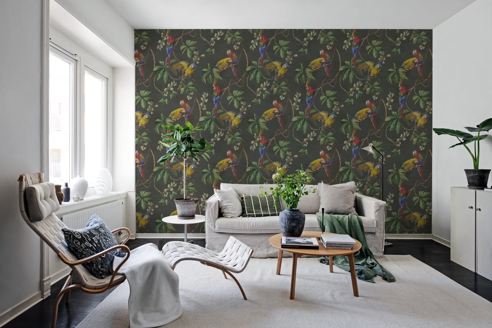 Parrots, Green, Rebel Walls 3